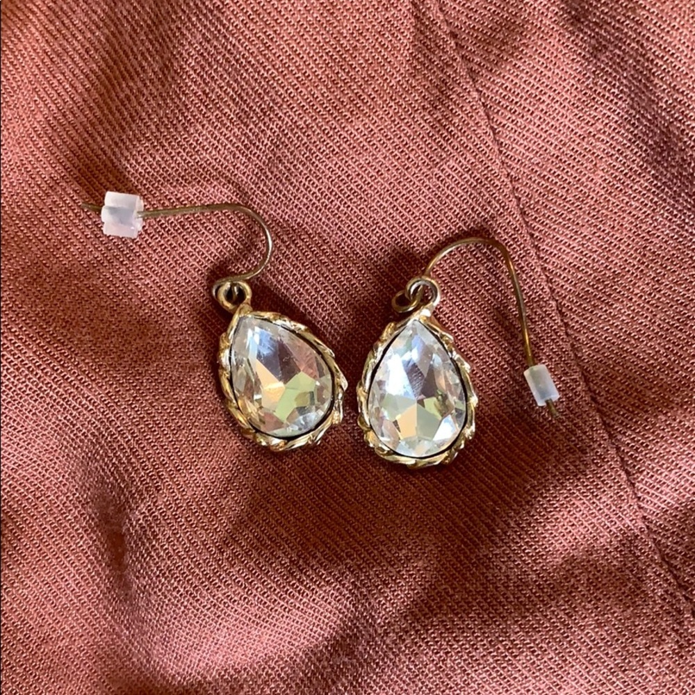 Faux Diamond dangling earrings